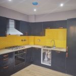 coloured glass splashback